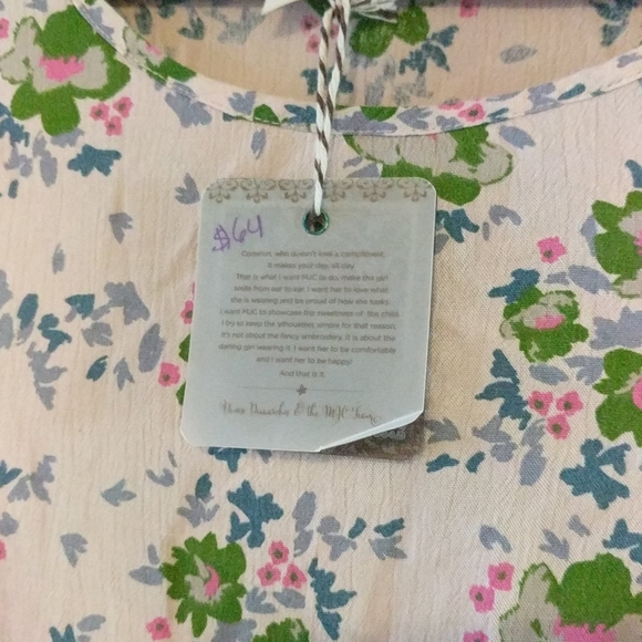 New with Tags Matilda Jane Pink Floral Tunic XL - Picture 4 of 4